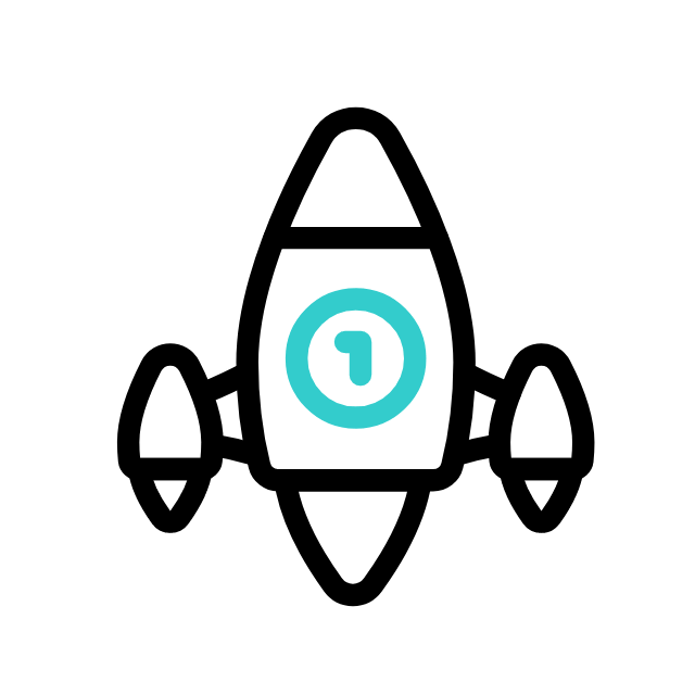 Rakete die nach oben Startet